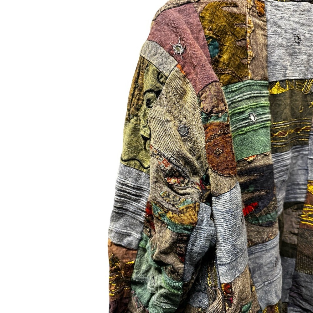 Jacket Womens S Multicolor Boho Patchwork Quilted… - image 7